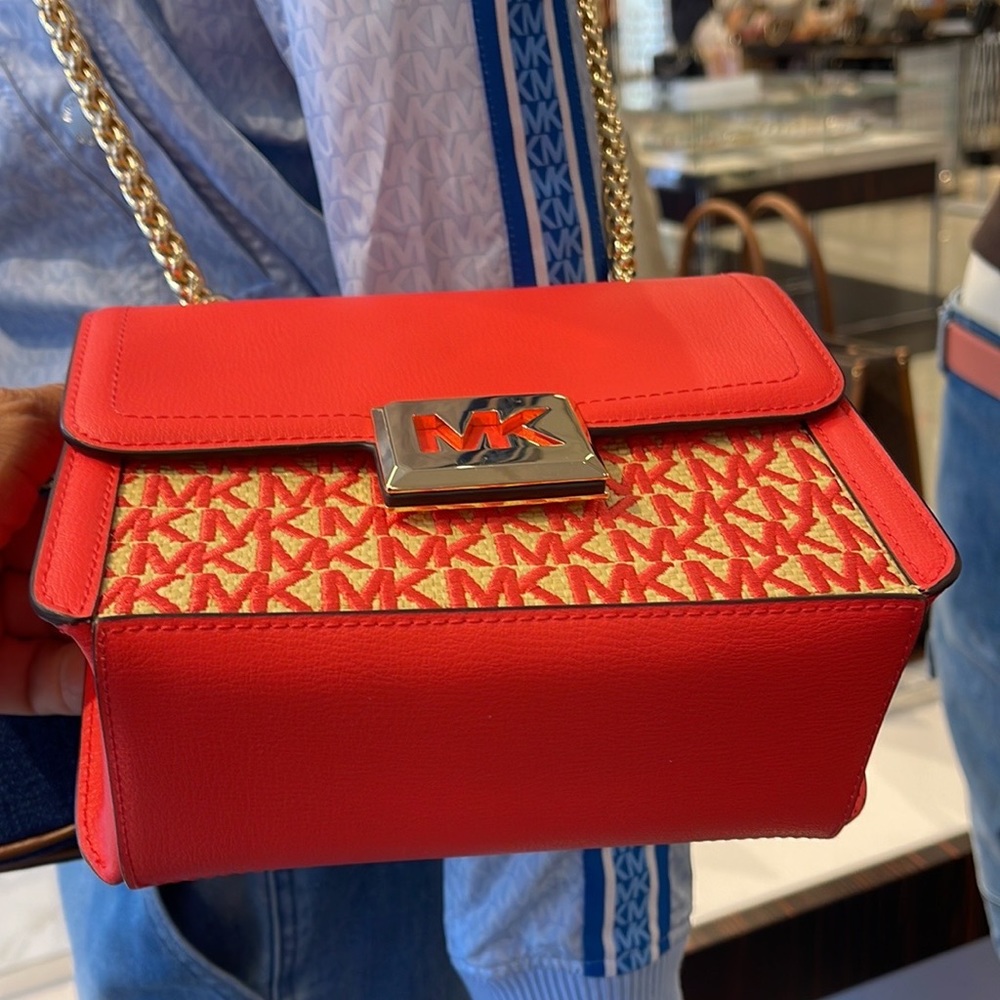 MICHAEL KORS SONIA SMALL SHOULDER XBODY Coral Reef - Picture 3 of 16